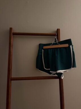 all in motion Green Athletic Shorts with White Trim